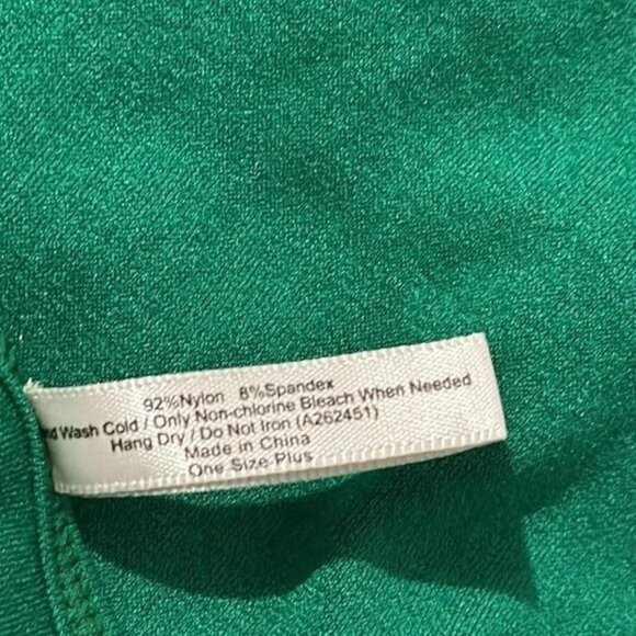 Green Skinny Tees Plus Size Tank Top With Sequin Accents - Picture 2 of 8